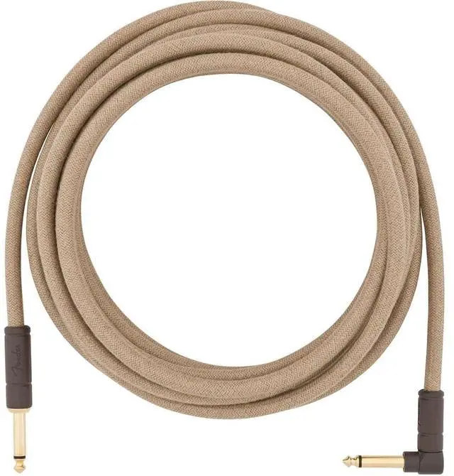 Alt view image 2 of 5 - Fender Festival 18.6FT STR/ANG Hemp Instrument Cable (Natural) in 2-Pack