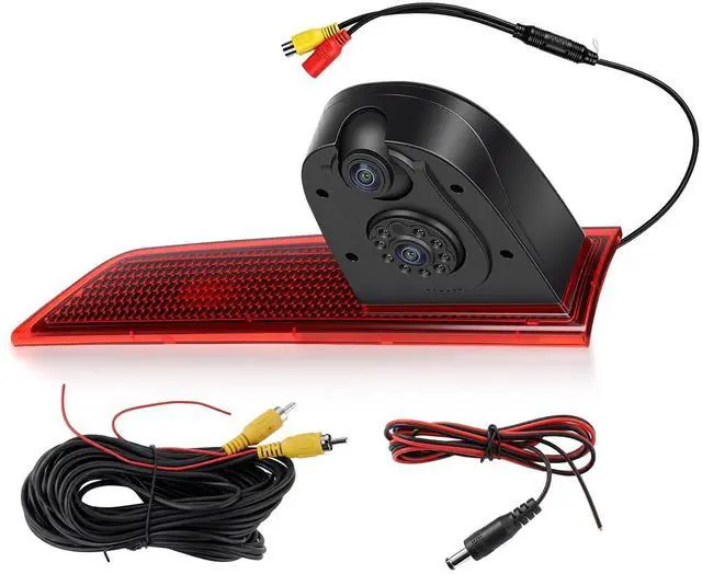 Main image of Dual Lens Brake Light Backup Camera for Ford Transit 2012-2015, High Mount Third Brake Light Rear View Camera, OEM Replacement Reverse Parking Camera with Night Vision, Wide Angle, IP67 Waterproof