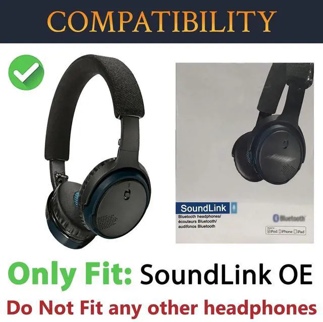 Alt view image 3 of 5 - SOULWIT Replacement Headband Kit for Bose SoundLink On-Ear (OE) Headphones, Headset Head Band Top Cushion Cover Repair Part, Easy DIY Installation - Black