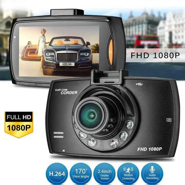 Alt view image 2 of 4 - Car Dash Cam Camera Video DVR Recorder Night Vision+G-Sensor 1080P HD 2.4" LCD Car Dash Cam DVR Recorder Night Vision Video Camera G-Sensor