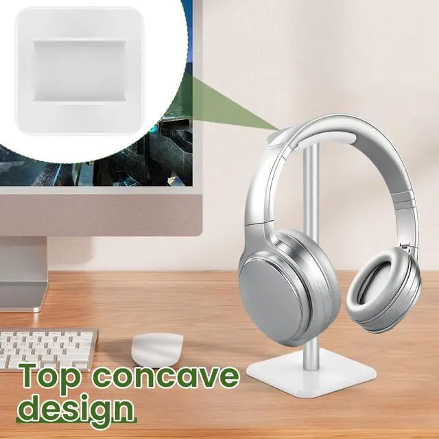 Alt view image 3 of 5 - TKSDWBLTY 10Pcs Headphone Stand Detachable Headphones Holder Universal Gaming Headset Holder Space Saving Stand for Most Wired and Wireless Headphones,White