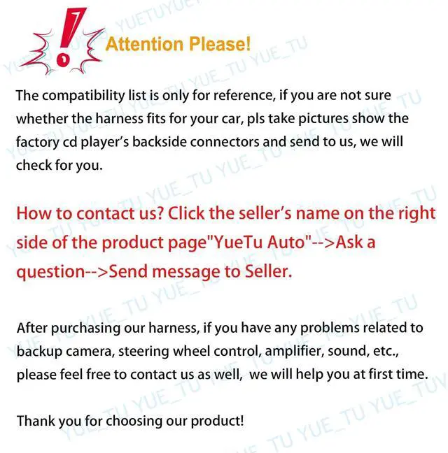 Alt view image 4 of 5 - Fits for Toyota Camry RAV4 Prado Corolla Land Cruiser Highlander Reiz Prius Sienna with Backup Rearview Reverse Camera Car Radio Wiring Harness Adapter
