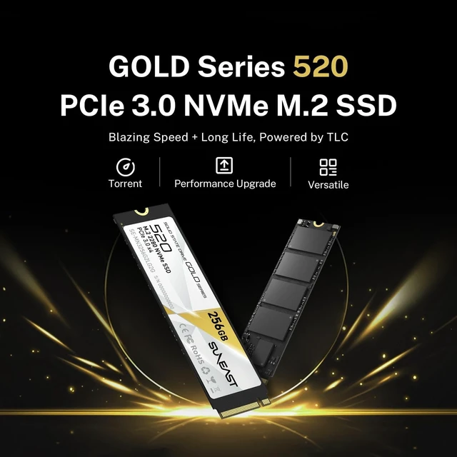 Alt view image 3 of 5 - SUNEAST 256GB M.2 2280 PCIe 3.0 NVMe Gen3x4 SSD