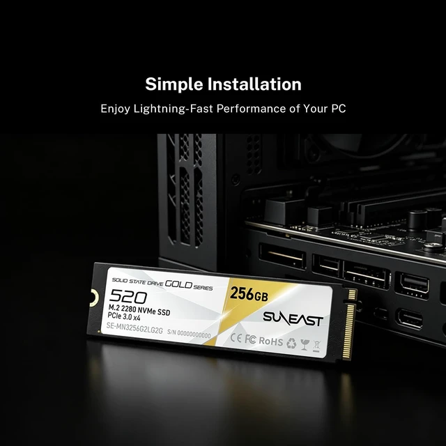 Alt view image 5 of 5 - SUNEAST 256GB M.2 2280 PCIe 3.0 NVMe Gen3x4 SSD