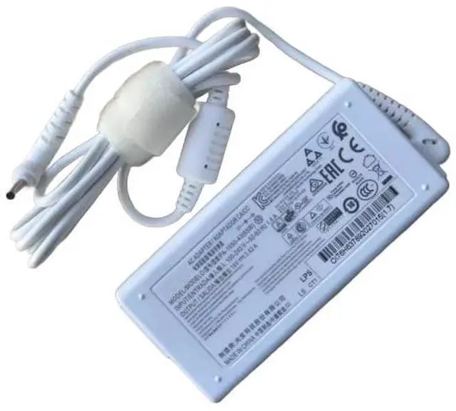 Main image of XTQ 65W 19v 3.42a White tip Size 3.0mm * 1.0mm Charger PA-1650-43 EAY65905701 ADS-65AI-19-3 Compatible with lg Gram UltraPC 14U70Q 14U70Q-N.APC7U1 14U70Q-N.APC5U1 14U70Q-N.APC3U1 Series + Black Cord