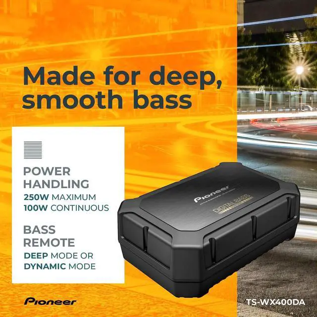 Alt view image 4 of 5 - Pioneer TS-WX400DA 10 Slim Subwoofer 250W Max, Built-in Amp for Easy Bass Upgrade, Enclosure Included, Amp Included, High-Level Input, Works with Most Factory or aftermarket radios