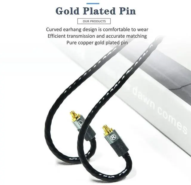 Alt view image 3 of 5 - GUCraftsman 6N Single Crystal Silver 2.5mm/3.5mm/4.4mm Upgrade/Replacement Earphone Cable for Sennheiser IE200 IE300 IE600 IE900 (3.5mm Plug)