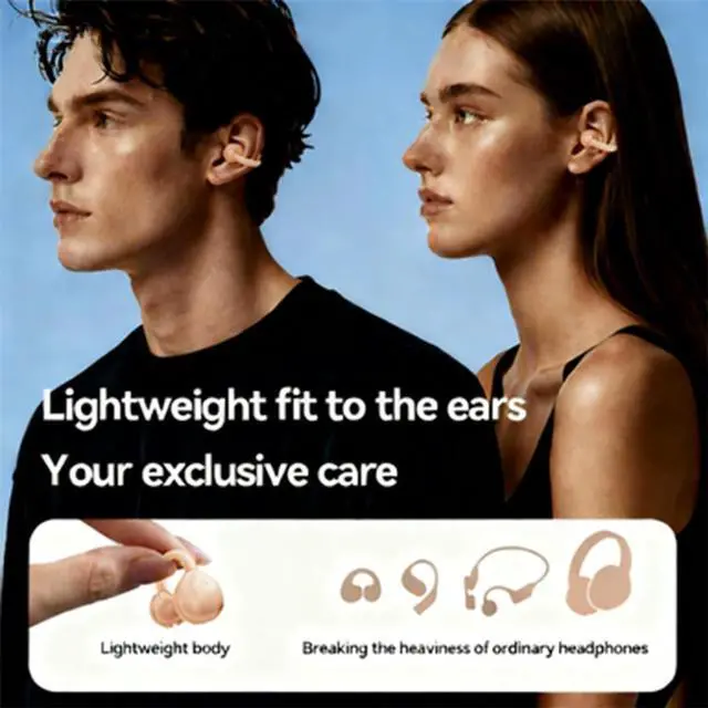 Alt view image 4 of 5 - TaoBedy Clip on Wireless Bluetooth 5.4 Earbuds& Open Ear Earbuds Wireless Headphones with 72H Play,Noise Cancelling,IPX5 Waterproof Lightweight Comfortable Ear Buds for Running/Gym/Trave