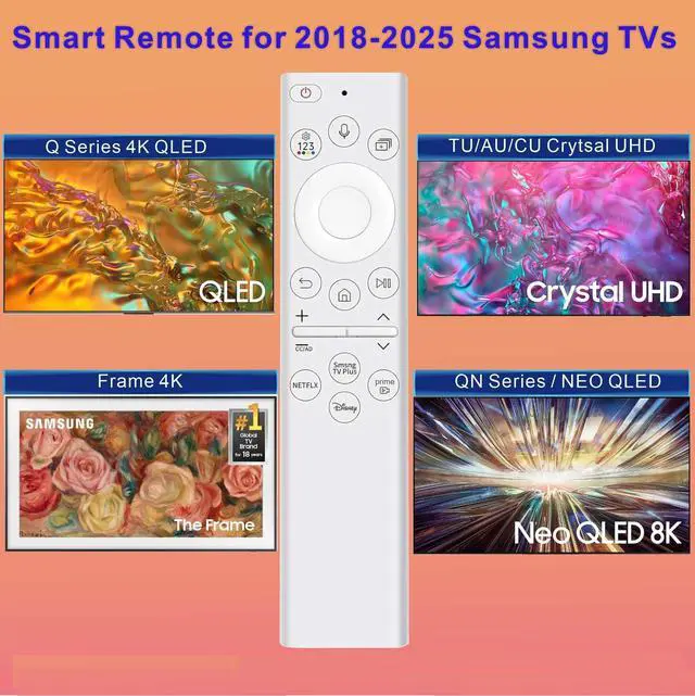Alt view image 3 of 5 - for Samsung Frame TV Remote, for 2018-2025 Samsung Remote Control for Smart TV with Voice Control. with Solarcell. 2-Year Warranty.