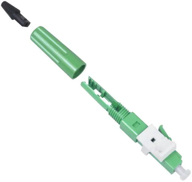 Alt view image 3 of 5 - Duogalia-10 Pack LCAPC Singlemode Fiber Optic Cable Quick Connector Fast Connection Adapter for 0.9/2.0/3.0/2.0 * 1.6/2.0 * 3.0mm Fiber Cable(Green)