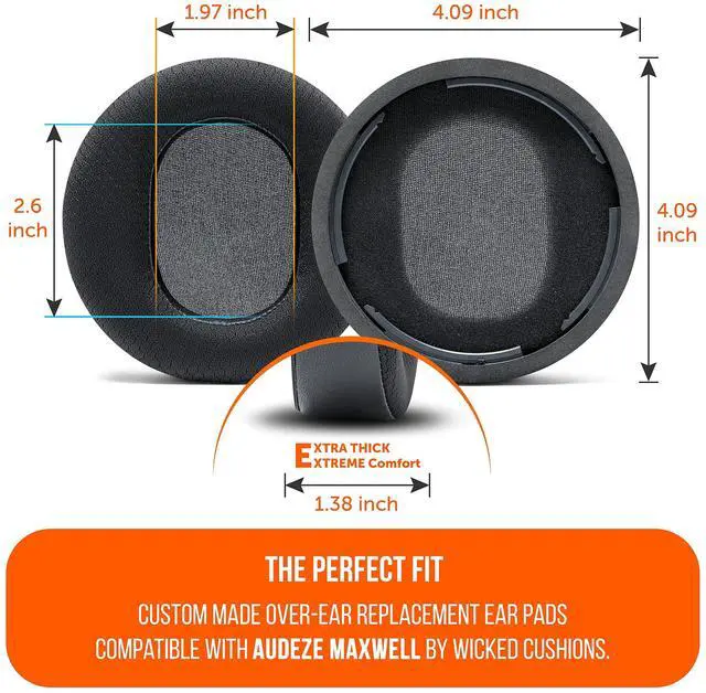 Alt view image 5 of 5 - WC Mod Kit for Maxwell Gen 1 - Cooling Gel Earpads + Silicone Headband Compatible with Audeze Maxwell for Xbox & PS5 Gen 1 by Wicked Cushions ^^ Enhanced Comfort & Cooling ^^ Black