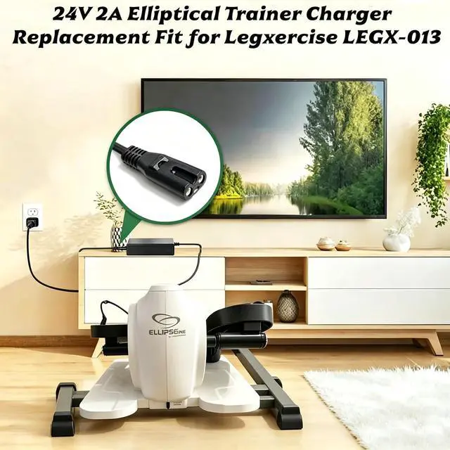 Alt view image 2 of 5 - 24v Power Adapter for Leg Exerciser legx-013 for LegXercise Ellipse Motorized Leg Assisted Movement Compatible with Legxerclse LEGX-013 LEGX013 Ellipse Automatic Leg Mover Power Cord Replacement