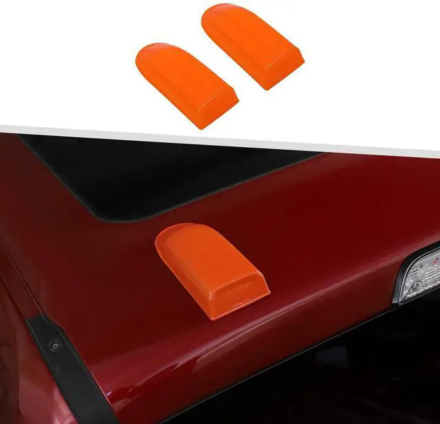 Main image of Jimen Compatible with Ford F150 2021-2025, 2PCS Roof Antenna Cover Radio Signal Antenna Decoration Trim Cover (Orange)