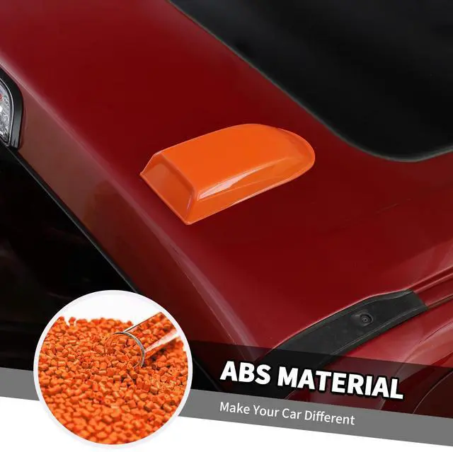 Alt view image 4 of 5 - Jimen Compatible with Ford F150 2021-2025, 2PCS Roof Antenna Cover Radio Signal Antenna Decoration Trim Cover (Orange)