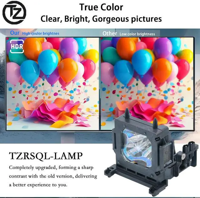 Alt view image 3 of 5 - TZRSQL Original LMP-H202 LMP-H201 Replacement Projector Lamp Bulb for Sony VPL-HW30AES HW30ES HW50ES HW55ES VW95ES HW30 HW30ES SXRD HW40ES HW10 VW80 HW15 VW85 GH10 HW20 VW90ES VW70 with Housing