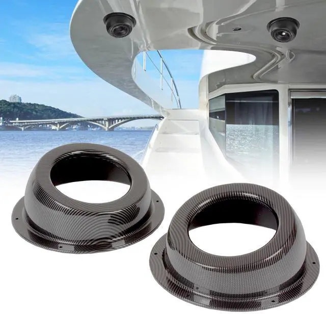 Main image of NEESPOC 6.5" Speaker Pods, Angled Surface Mount Speaker Enclosures Boxes for UTV, RV, Boat, Door, Trunk, Car, Universal Painted Carbon Fiber Print (2PCS Hole Cut)
