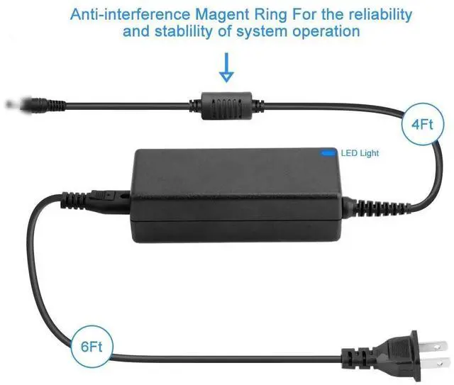 Alt view image 3 of 4 - 24V AC/DC Adapter Compatible with Crestron PW-2412WU NBS30D240125D5 PW2412WU FSP FSP030-DGAA3 FSP030DGAA3 GlobTek GT-21148-3024-T2 GT-21148-3024-T3 Power Supply Cord Cable PS Battery Charger