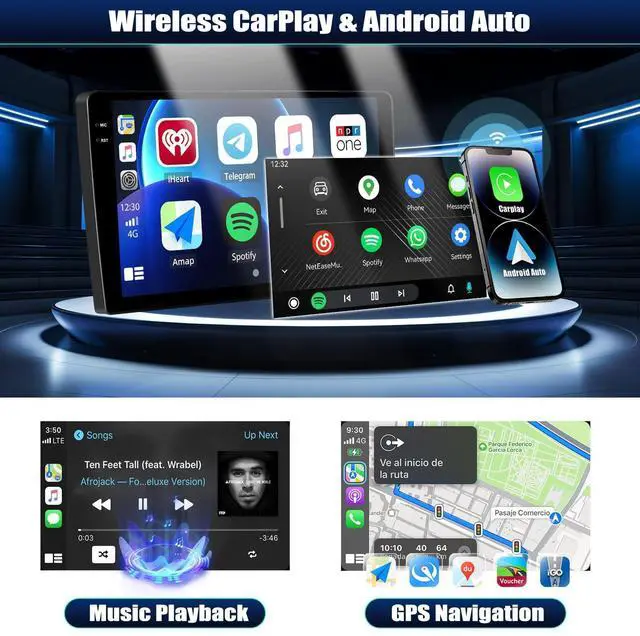 Alt view image 4 of 5 - Android 15 4+64G Car Stereo for Chevrolet Chevy Camaro 2008-2015 With Wireless A-pple Carplay Android Auto, 9" 1280*720 Touchscreen Unit With Bluetooth-5.0 32-EQ/GPS WiFi/ FM/RDS SWC+Backup Cam