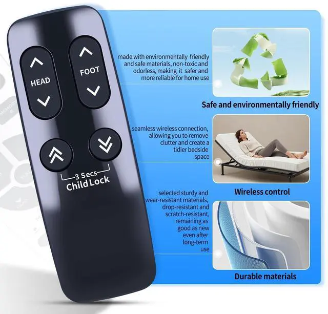 Alt view image 3 of 5 - RYQIF Replacement Remote Control for Serta Linak HC12BL0011-02 HC10BL Beautyrest Simple Motion/Control Box TD33