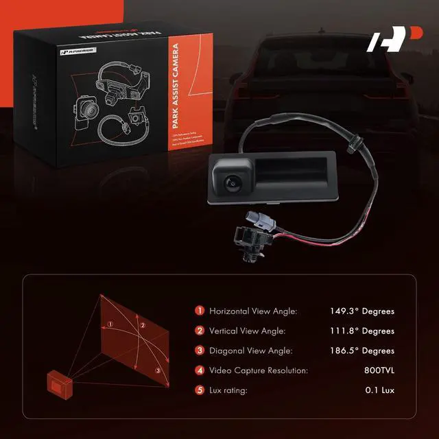 Alt view image 2 of 5 - A-Premium Park Assist Camera Rear View Backup Reverse Camera Compatible with Volkswagen Models - Tiguan 2012-2017, Tiguan Limited 2018 - without Navigation