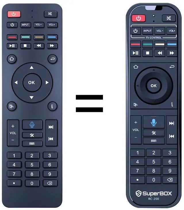 Main image of RC-200 Replacement Voice Remote Control for Super Box, Compatible with SuperBox S4 S5 S6 Max / S5 Pro/Elite Ultra/Elite Pro+, Without Voice for S4 Pro and S3 Pro