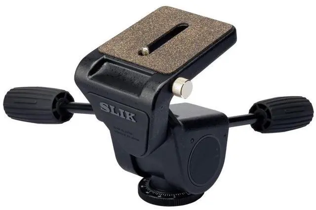 Main image of SLIK SH-909 Studio Professional 3-Way Pan Head (618-909) Independent 3-Axis Control, Supports 26lbs, Direct Connection to Camera, Great for Large Format Cameras, Compatible with Most Tripods