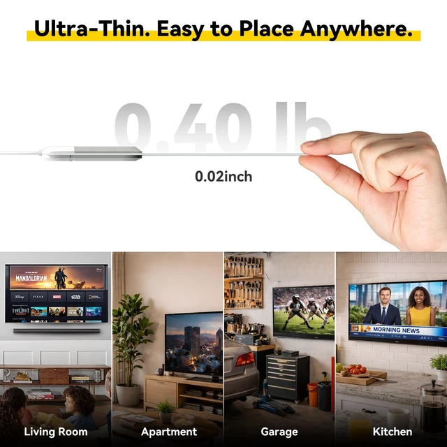 Alt view image 4 of 5 - Indoor TV Antenna for Smart TV Free Local Channels, No Monthly Fees