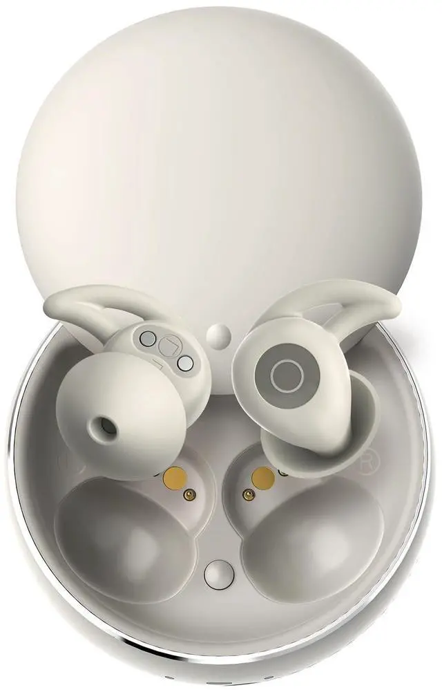 Main image of Sleepals micro Sleep Earbuds for Side Sleepers ^^ Sleep Headphones with Soft and Snug Fit ^^ Moderate Noise Reduction (not ANC) ^^ Small and Light, 4H Single Play, 28H with Charging Case (Off-white)
