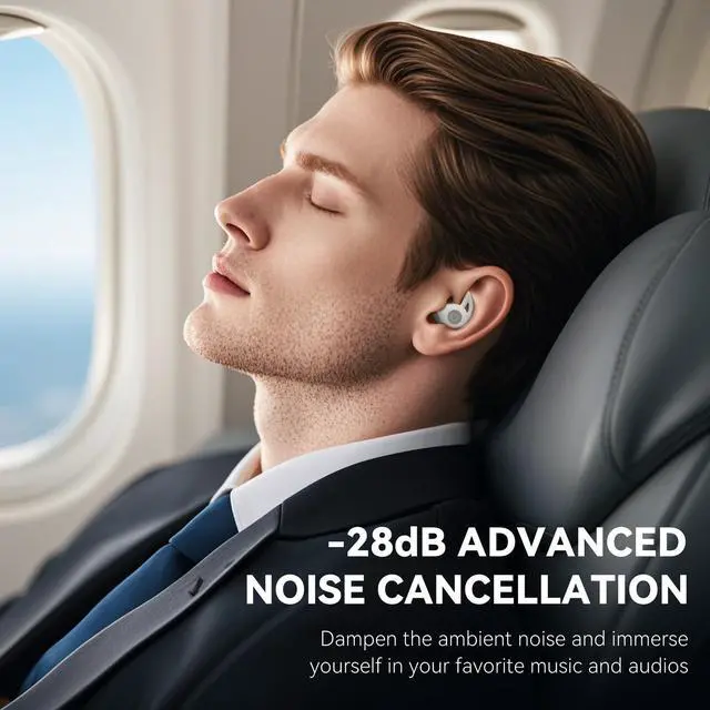 Alt view image 3 of 5 - Sleepals micro Sleep Earbuds for Side Sleepers ^^ Sleep Headphones with Soft and Snug Fit ^^ Moderate Noise Reduction (not ANC) ^^ Small and Light, 4H Single Play, 28H with Charging Case (Off-white)