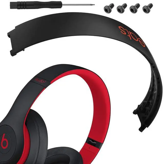 Main image of Studio 3 Headband Replacement Parts Studio3 Headband Original Top Arch Band Accessories Repair Kit Compatible with Studio3 Headphones. (Defiant Black-Red)