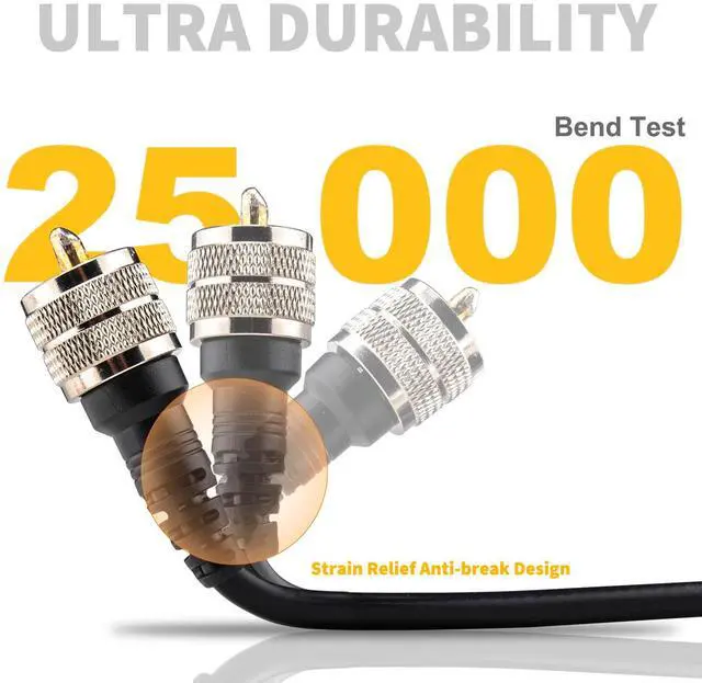 Alt view image 2 of 5 - YOTENKO CB Coax Cable 50FT, Low Loss CB Antenna Cable Coax PL259, L200 Coaxial (LMR200 Equivalent), Flexible & Durable - 50 Ohm, for Ham Radio Antenna HF/VHF