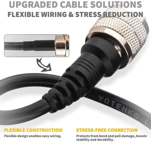Alt view image 3 of 5 - YOTENKO CB Coax Cable 50FT, Low Loss CB Antenna Cable Coax PL259, L200 Coaxial (LMR200 Equivalent), Flexible & Durable - 50 Ohm, for Ham Radio Antenna HF/VHF