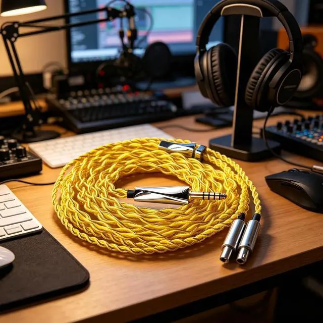 Alt view image 5 of 5 - Fezzlo 6N OCC Single Crystal Copper Silver Upgrade Audio Cable Compatible with Sennheiser HD800 HD800S HD820 4.4mm Replacement Headphones Cord for Hi-Resolution Audiophile 4.9ft