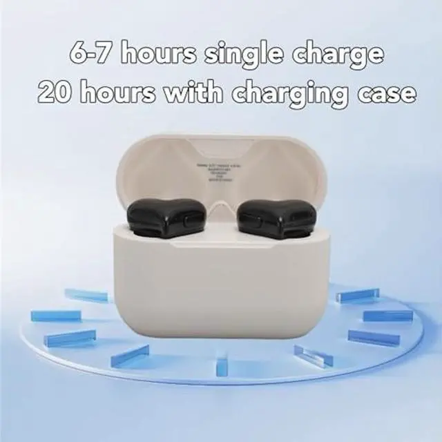 Alt view image 4 of 5 - Jectse Earbuds Heart Shaped, HiFi Stereo Bluetooth Headphones with Charging Case, Noise Cancelling in Ear Earbuds for Workouts Sport Travel (Black), Jectsecik9zh72m1-11