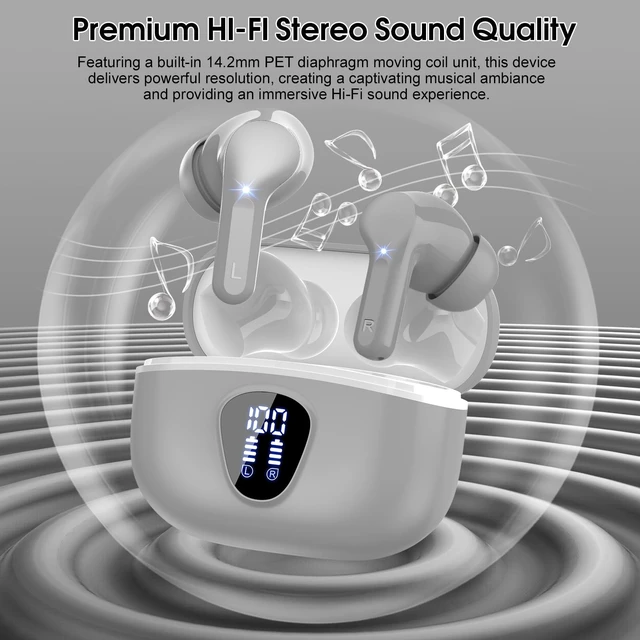 Alt view image 5 of 5 - Wireless Earbuds, Bluetooth 5.4 Headphones HiFi Stereo, Bluetooth Earbuds