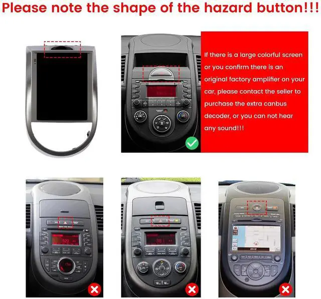 Alt view image 2 of 5 - for Kia Soul 2008-2011 2G+64G Tesla Style Car CarPlay Android Auto Navigation Stereo GPS Radio Reverse Camera 9.7" IPS Touchscreen Headunit Tablet Media Player, if Applicable Quad Core