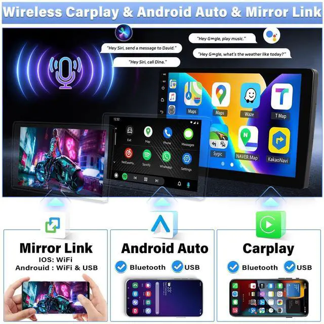Alt view image 5 of 5 - 8 Core, 4G+64G Android 15 Car Stereo for Honda CRV 2007-2011 Wireless Apple Carplay Android Auto 9" 1280 * 720 IPS Touchscreen Car Radio 32 EQ DSP Bluetooth 5.0 59 UI FM/RDS GPS WiFi SWC+Backup