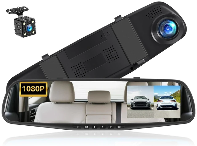 Main image of CAMECHO Mirror Dash Cam, 4.5" 1080P Rear View Mirror Camera, Front and Backup Camera for Cars, Dashcam Loop Recording, Wide Angle, Parking Assistance, Motion Detection