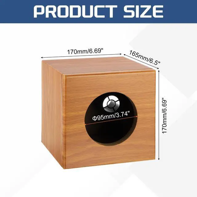 Alt view image 2 of 5 - MECCANIXITY 4 Inch Ported Wooden Speaker Enclosure, Striped Wood Single Vented Subwoofer Box Car Audio Truck Speaker Box for DIY Home Vehicle Audio Custom Sounds Supplies