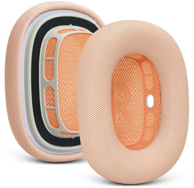 Main image of Ear Cushions Replacement for Apple AirPods Max - Upgraded Ear Cups for Air Pods Max 1 & 2 Gen. Headphones, GVOEARS Earpads Covers Sweatproof (Orange)