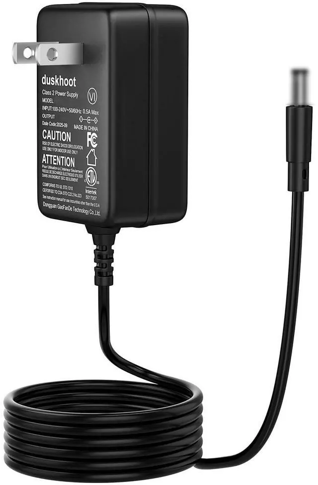 Main image of duskhoot 5V AC/DC Adapter for Charging Dejavoo QD2 QD4 QD5 Wi-Fi Terminal 5V DC 2A Power Supply Cord Cable Battery Charger