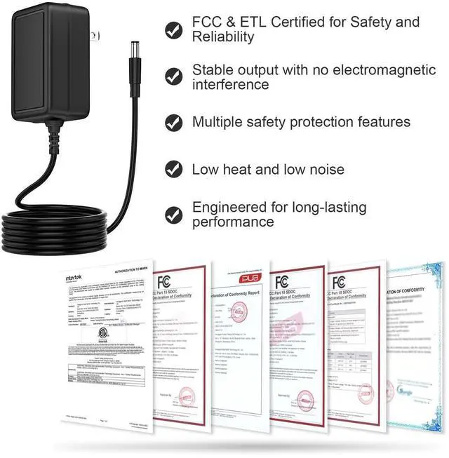Alt view image 3 of 4 - duskhoot 5V AC/DC Adapter for Charging Dejavoo QD2 QD4 QD5 Wi-Fi Terminal 5V DC 2A Power Supply Cord Cable Battery Charger