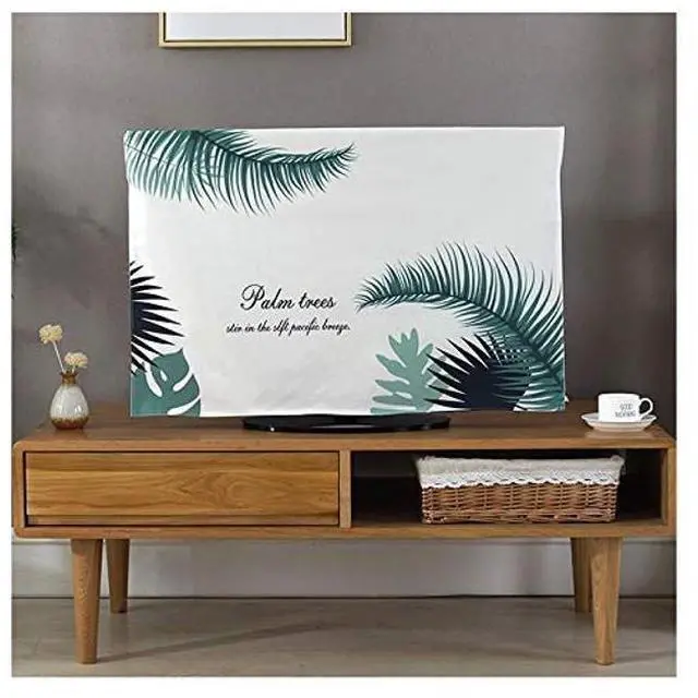 Alt view image 4 of 5 - TINTON LIFE Premium Quality Wrinkle Free Polycotton Indoor TV Dustproof Cover Cloth(Leaf 1, 60")