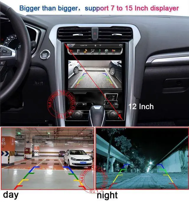 Alt view image 5 of 5 - HD 1280 * 720p Backup Camera for Car,Waterproof License Plate Rear View Reverse Camera Replacement for Ford Mondeo MK4 BA7 Focus 2 Hatchback Facelift C307 Fiesta S-Max Kuga