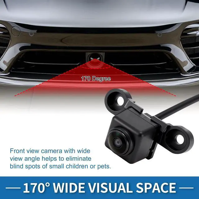 Alt view image 3 of 5 - A ABSOPRO Front View Grille Camera Replacement for Cadillac CTS 2014 2015 2016 2017 2018 2019 Park Assist Camera Wide Angle OE Cam Replace No.23372268/84042924