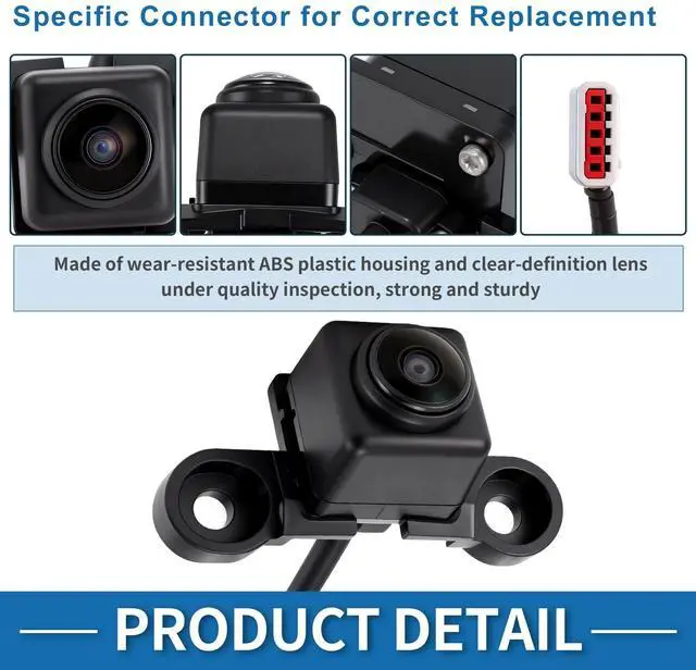 Alt view image 4 of 5 - A ABSOPRO Front View Grille Camera Replacement for Cadillac CTS 2014 2015 2016 2017 2018 2019 Park Assist Camera Wide Angle OE Cam Replace No.23372268/84042924