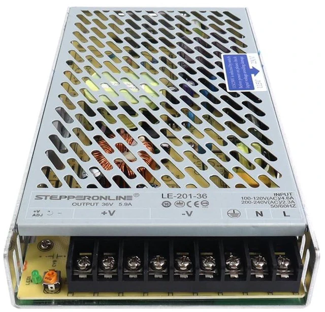 Alt view image 4 of 5 - STEPPERONLINE 201W 36V 5.9A 115/230V Switching Power Supply Stepper Motor CNC Router Kit