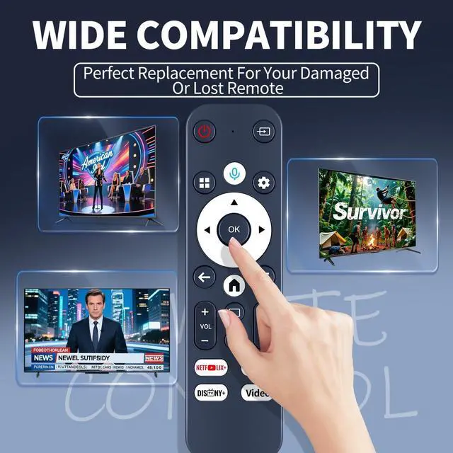 Alt view image 2 of 5 - FQOUG Replacement Voice Remote Control for Xgody Gimbal N5 Netflix Smart Projector