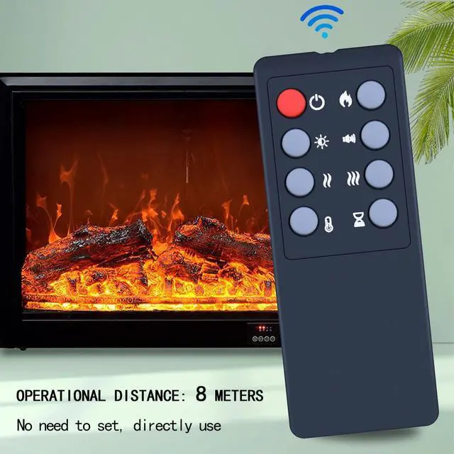 Alt view image 2 of 4 - WDZP New Replacement Remote Control for PuraFlame 24" 27" Free Standing Electric Fireplace Log Set Insert EF511A EF512A