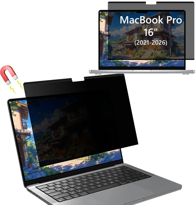 Main image of KiimLaa Magnetic Privacy Screen for MacBook Pro 16 Inch Pro Max M5 M4 M3